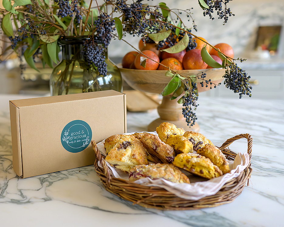 Product branding photography of baked goods and packaging in Oklahoma City for small business branding session