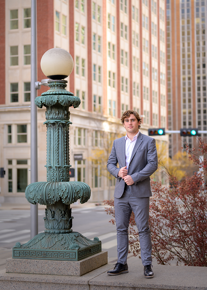 Urban senior photo created by J. Hill Photography