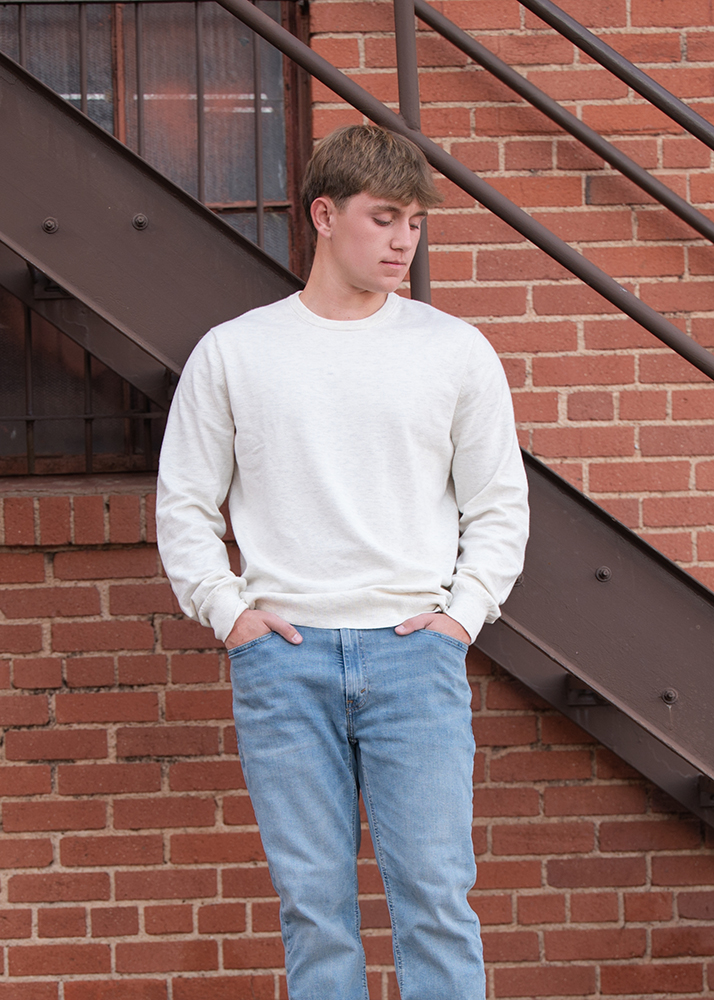 William poses contemplatively for his Oklahoma City senior pictures.