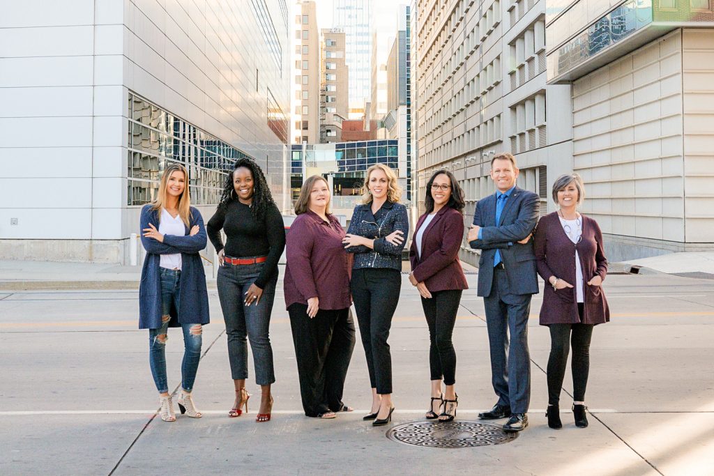 Outdoor business team headshots photographed for a professional team in Oklahoma City